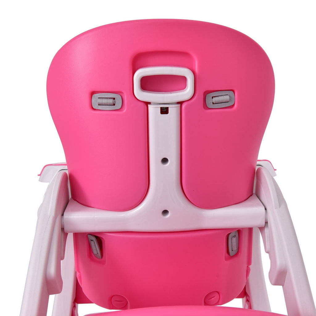 3 in 1 Infant Table and Chair Set Baby High Chair-Red